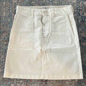 J. Crew Cream Colored Chino Skirt